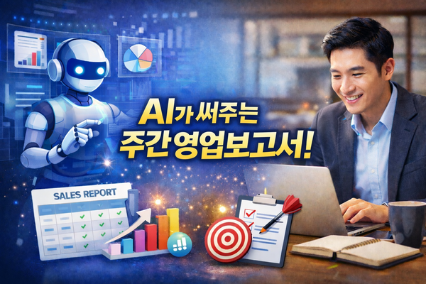 CRM 활동기록만 올렸더니, AI가 주간 영업보고서를 써줬어요!